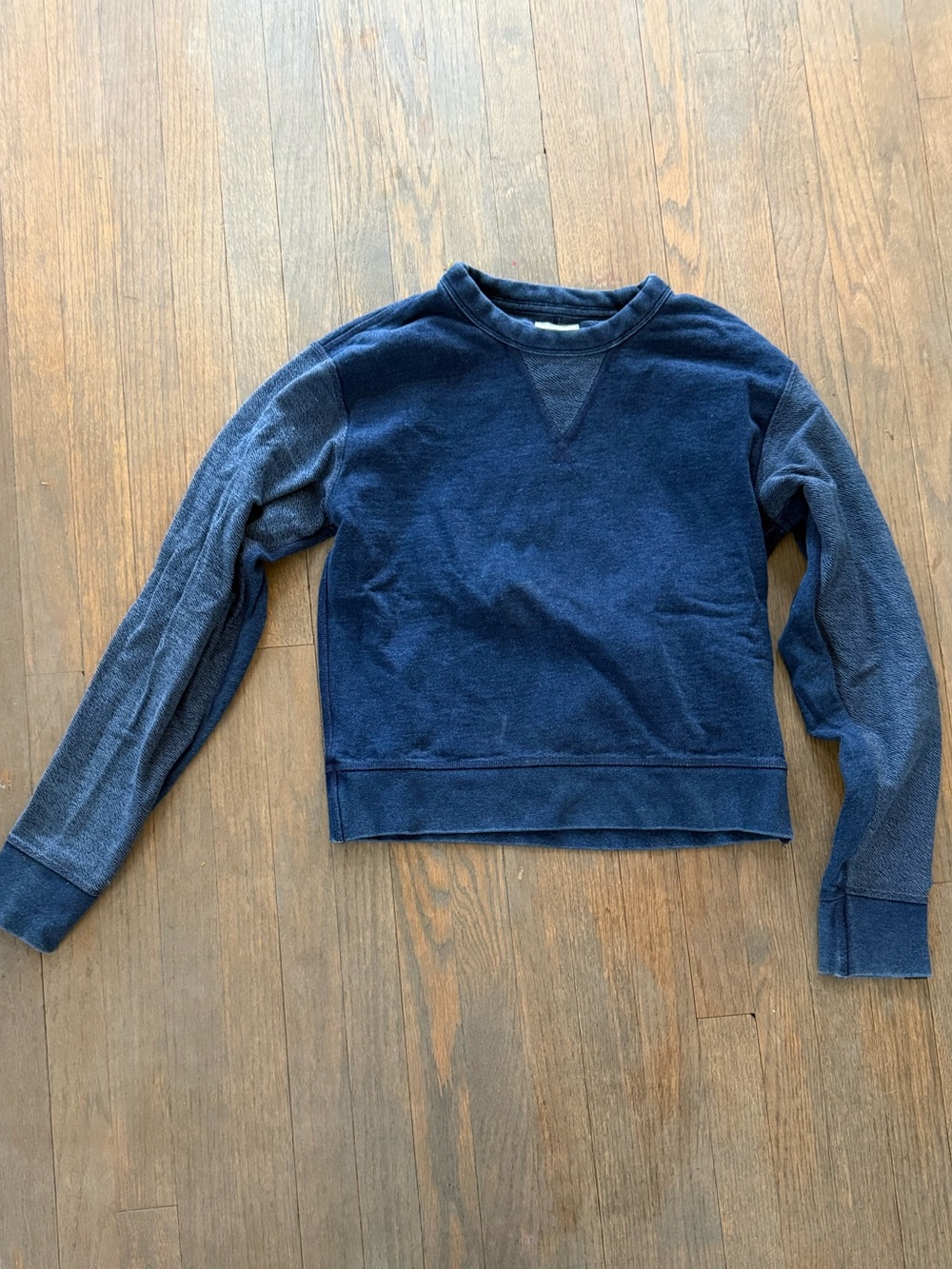 rag & bone Two-Tone Navy and Indigo Crewneck Sweater